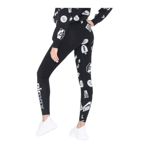 Nike Leg-A-See Leggings Air Max Black & White Sz S - Picture 1 of 12